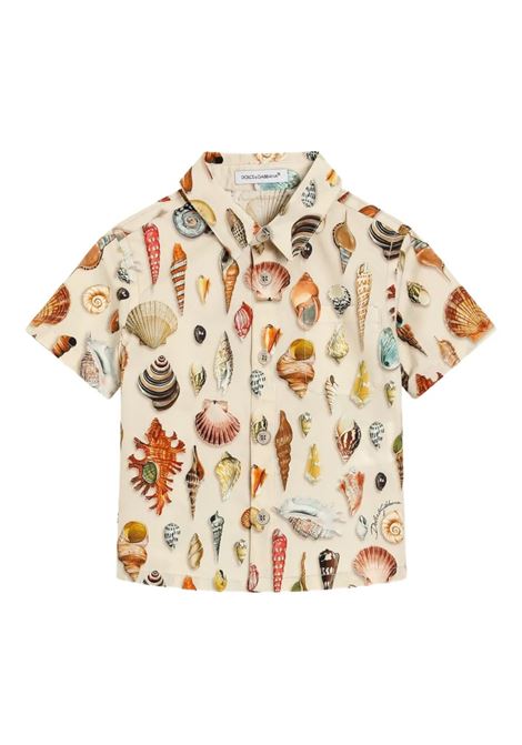 Shirt with Shell Print DOLCE & GABBANA KIDS | L14S53-HS5TTHK5PI